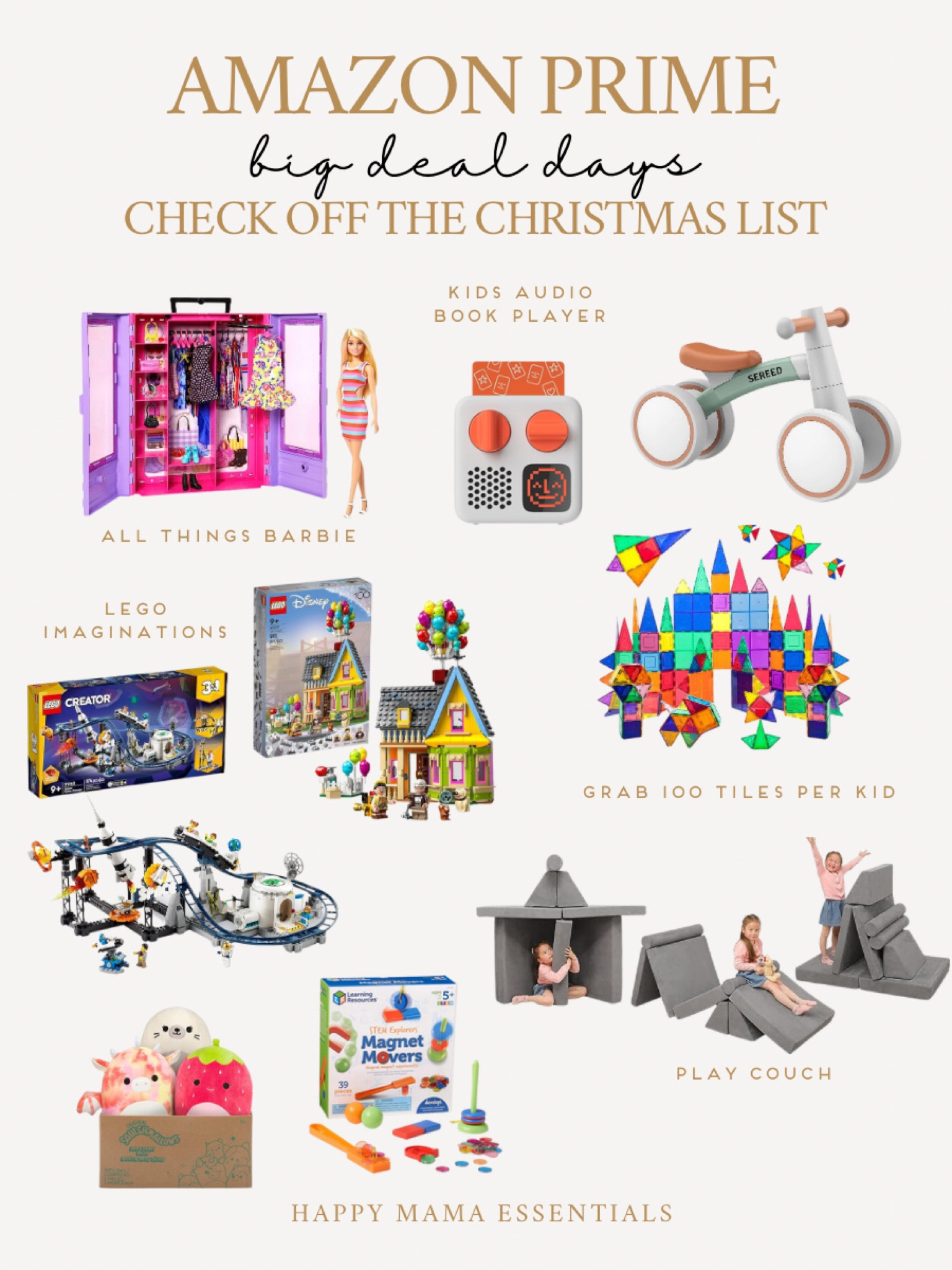 Prime deals for kids & toddlers! These are so good in an easy way to cross off the Christmas wish list — like a mini gift guide before Black Friday!
Balance bike, all things Barbie, Legos, magnet tiles, we have a tradition of adding to our set every year. Squishmellows are still one of the top toys, but the audio book Yoto player will be your favorite!

#LTKxPrime #LTKGiftGuide #LTKHolidaySale
