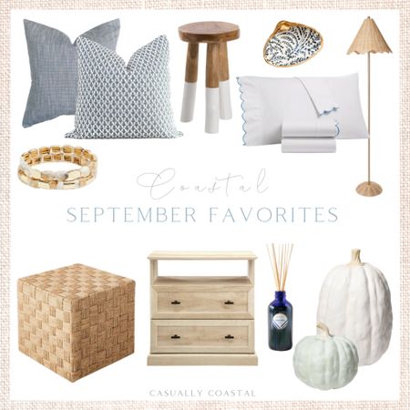 Sharing all of YOUR favorite finds from the month of September! There are several “designer looks for less” and the scalloped sheets, bracelet set and reed diffuser are all on sale right now! I actually bought two sets of the bracelets for a bit of a larger “stack” and I love how it looks!
-
home decor, decor under 50, home decor under $50, coastal fall decor, fall decor under $50, fall decorations, fall home decorations, coastal decor, beach house decor, beach decor, beach style, coastal home, coastal home decor, coastal decorating, coastal interiors, coastal house decor, home accessories decor, coastal accessories, beach style, blue and white home, blue and white decor, neutral home decor, neutral home, natural home decor, blue and white pillows, fall pillows, fall pillow covers, fall cushions, Jcrew factory, white dipped stool, decorative shells, scalloped sheets, designer dupe, rattan parasol lamp, rattan parasol floor lamp, rattan floor lamp, coastal floor lamp, rattan lighting, designer inspired, designer look for less, capri blue, wood stool, woven cube, target home decor, cubes for end of bed, extra seating, coastal bedroom furniture, side tables on sale, nightstands on sale, end tables on sale, side tables with shelf, end tables with shelf, nightstands with shelf, nightstands with drawers, end tables with drawers, master bedroom nightstands, boys nightstands, girls nightstands, nightstands for kids, white bedding, white bed sheets, porch decor, pumpkins, halloween decor, outdoor pumpkins 

#LTKhome #LTKunder100 #LTKsalealert