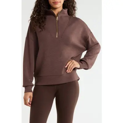Varley Hawley Half-Zip Sweatshirt in Mushroom at Nordstrom, Size X-Small | Nordstrom