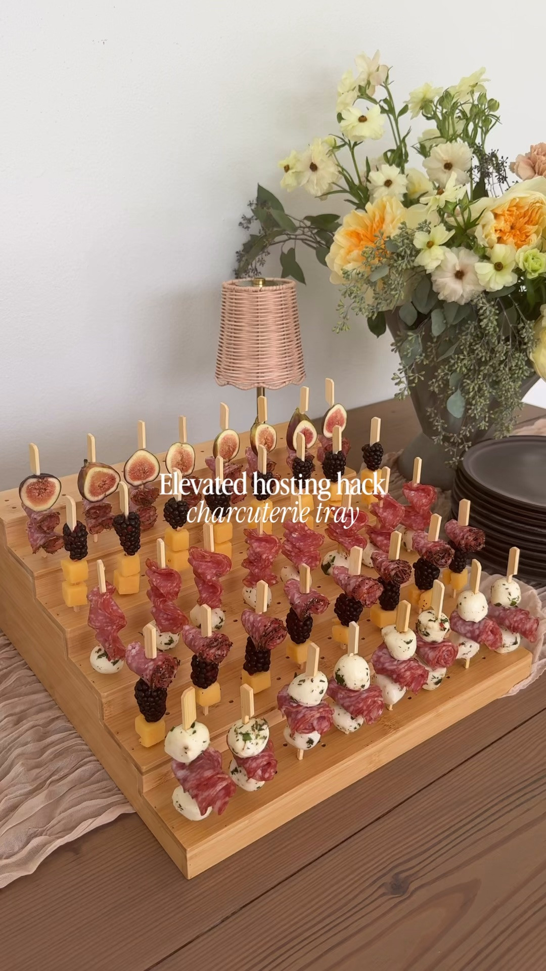 A chic hosting hack 🤎🍂
Charcuterie skewer tray

#hosting #charcuterie #cheesetray #hostesshack #homeessentials #entertainingathome #amazonfind #fallenyentertaining

#LTKSeasonal #LTKHome