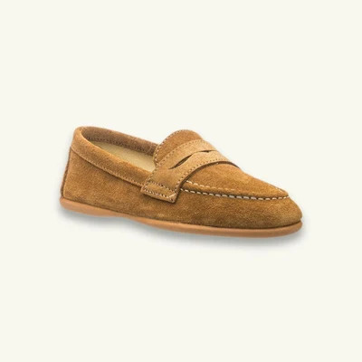 Suede Penny Loafer | Camel 13 US / 30 EU | Maisonette