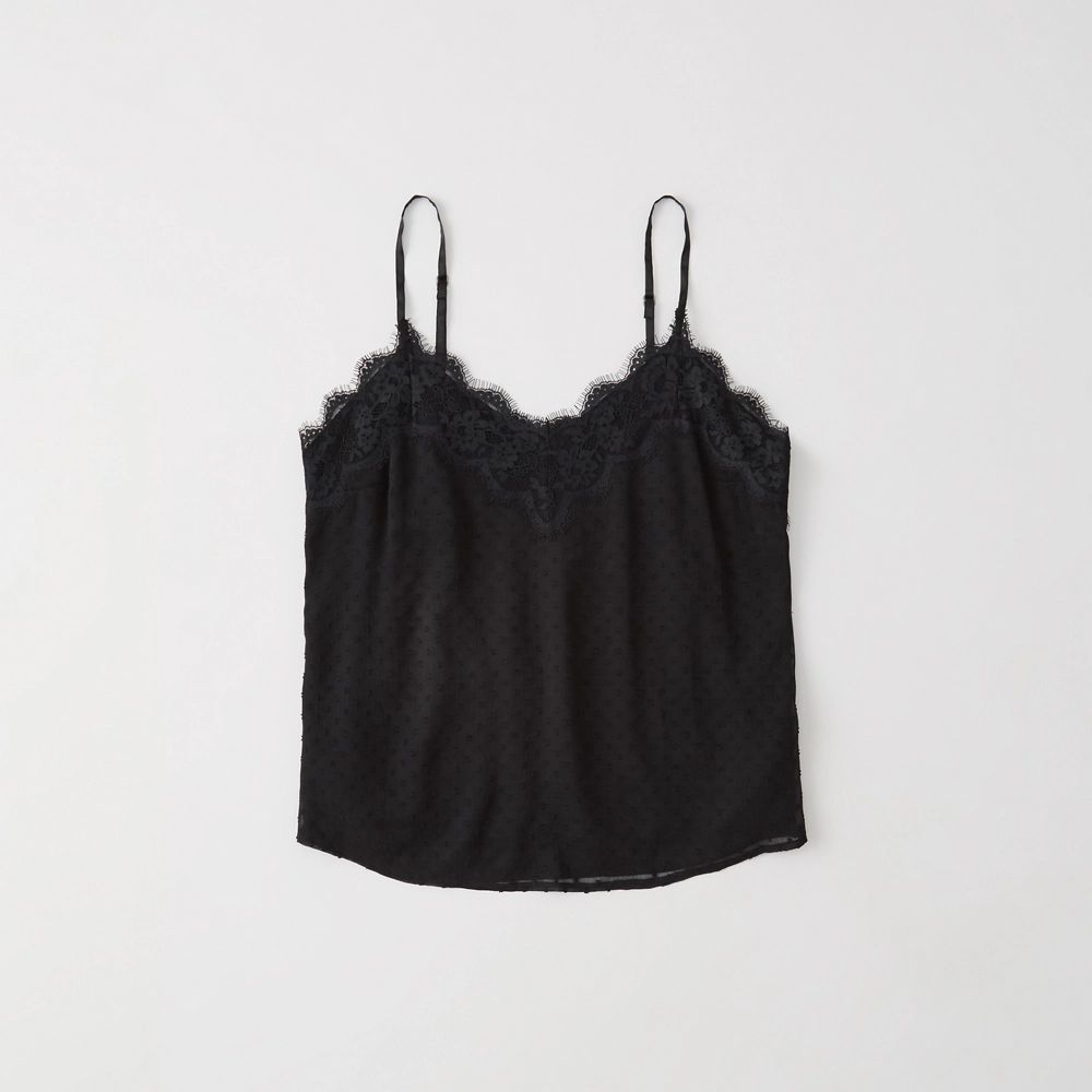 Lace-Trim Clipdot Cami | Abercrombie & Fitch US & UK