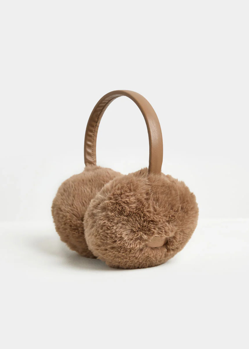 Mad Hatter Faux-Fur Earmuff - Taupe | Alice & Wonder