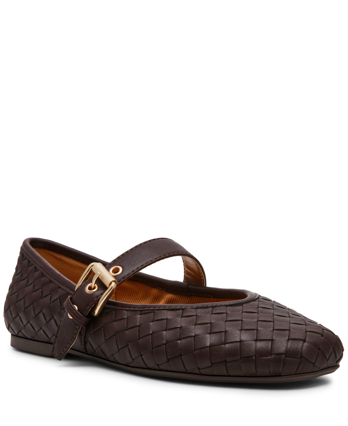 Dv Dolce Vita Women's Mulaney Woven Mary Jane Ballet Flats - Brown | Macy's