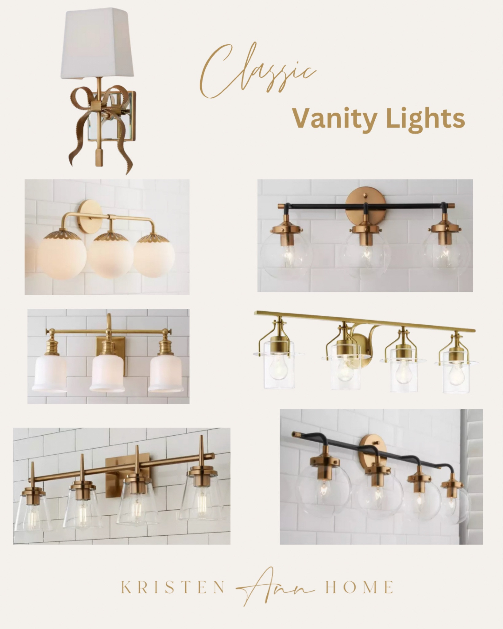 Classic and timeless vanity lights that will add warmth and light to any bathroom space. Shades of Light has beautiful options. I have attached some of my personal favorites. 

#LTKStyleTip #LTKHome