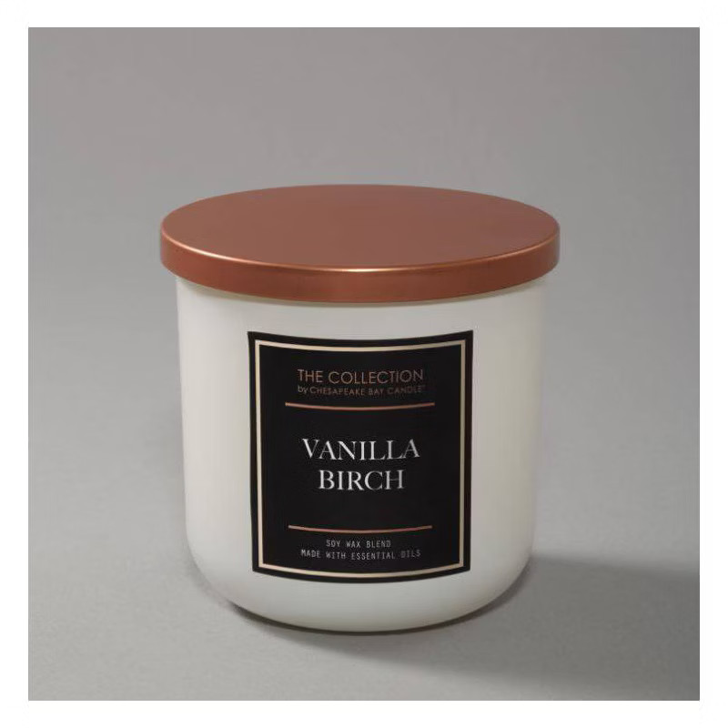 12oz Lidded Black Jar Candle Vanilla Birch - The Collection By Chesapeake Bay Candle | Target