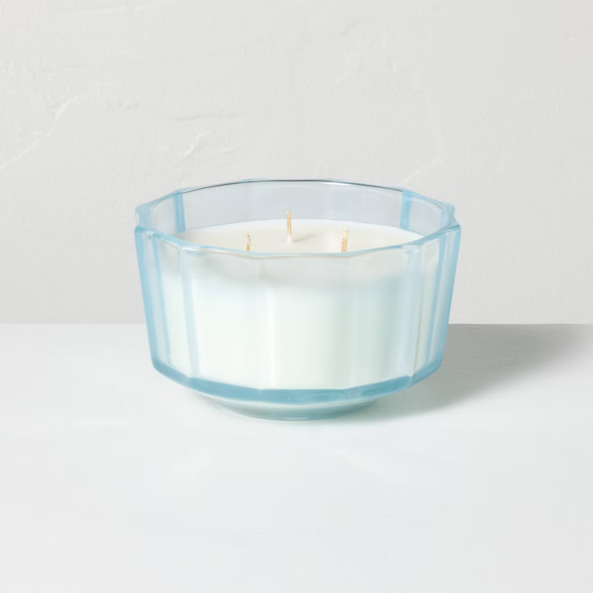 3 Wick Medium Colored Glass Faceted Jar Candle 12oz - Hearth & Hand™ with Magnolia | Target