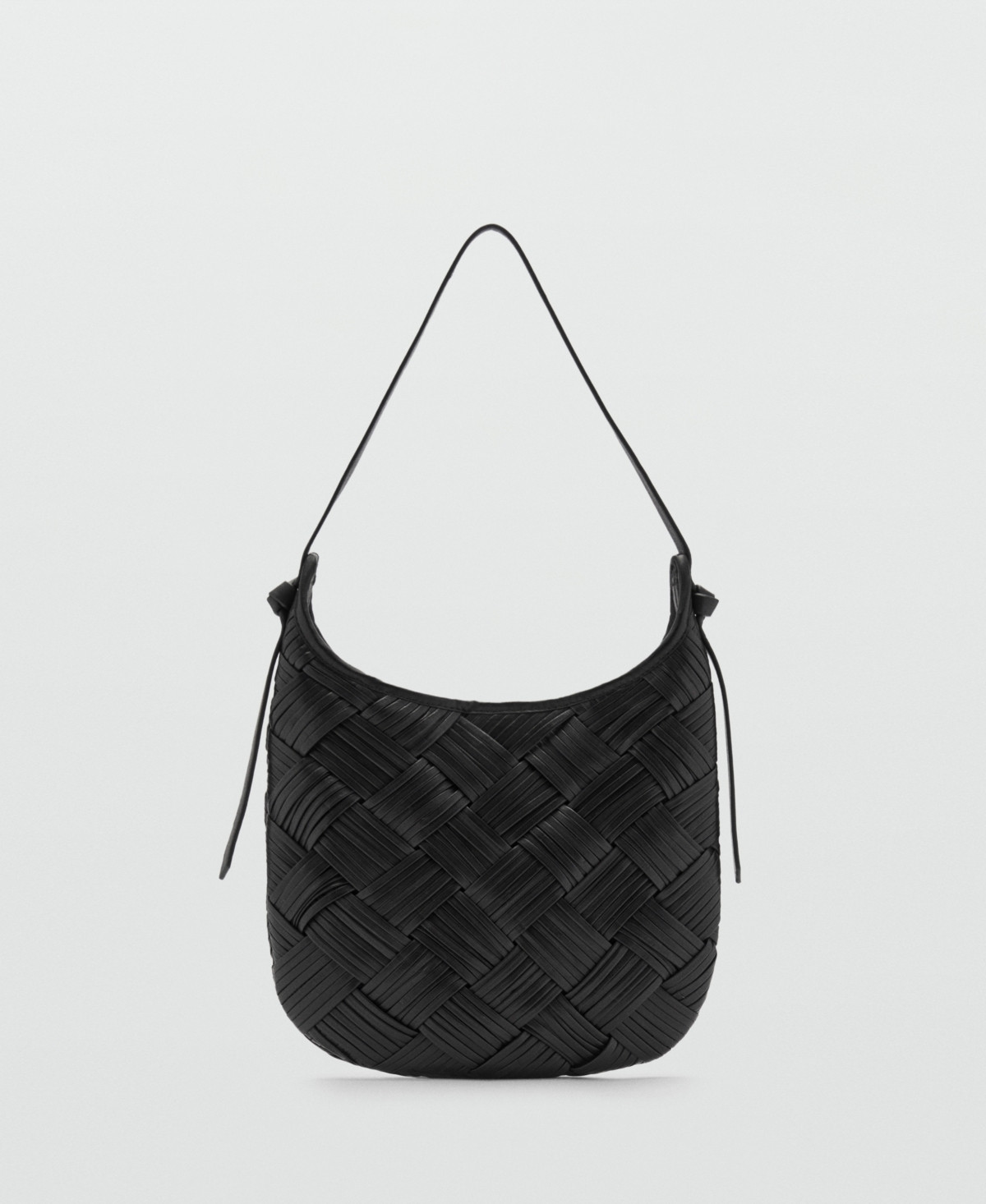 Mango Women's Braided Leather Bag - Black | Macy's