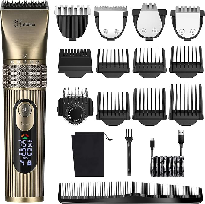 Hatteker Men's Beard Trimmer Professional Cordless Hair Clipper Barber Clipper Shaver Detail Trim... | Amazon (US)