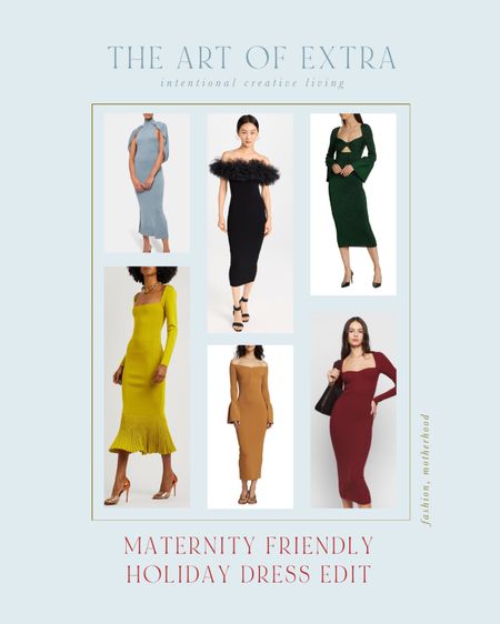 Our maternity friendly holiday dress edit. Knit textures to accentuate your bump, provide warmth for the cooler temperatures and make a wonderful investment piece to your wardrobe beyond nine months! 

#LTKSeasonal #LTKHoliday #LTKbump