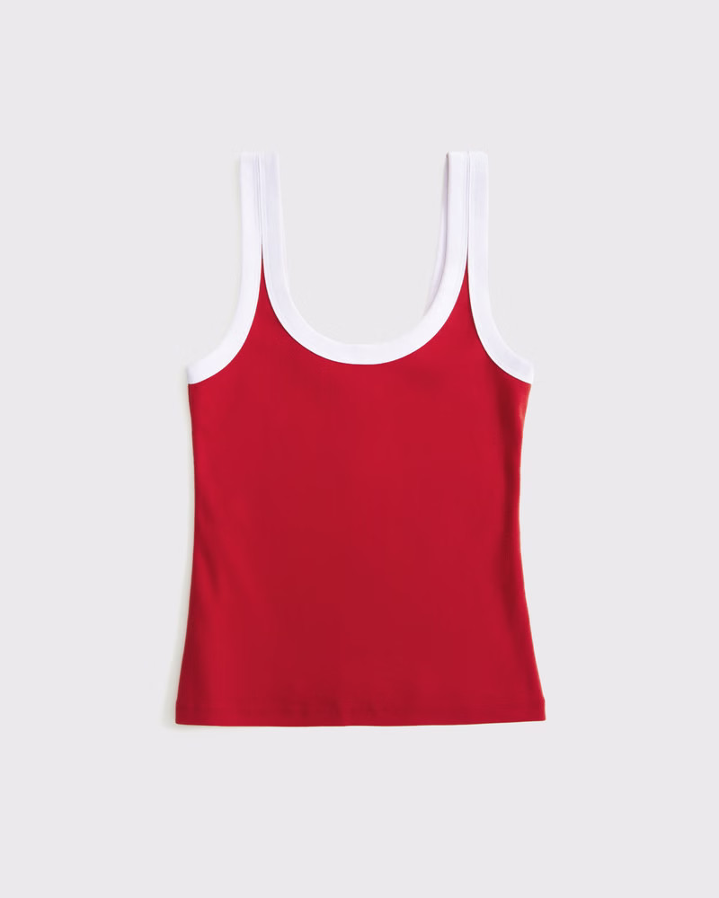Vintage Rib Tuckable Scoopneck Tank | Abercrombie & Fitch (US)
