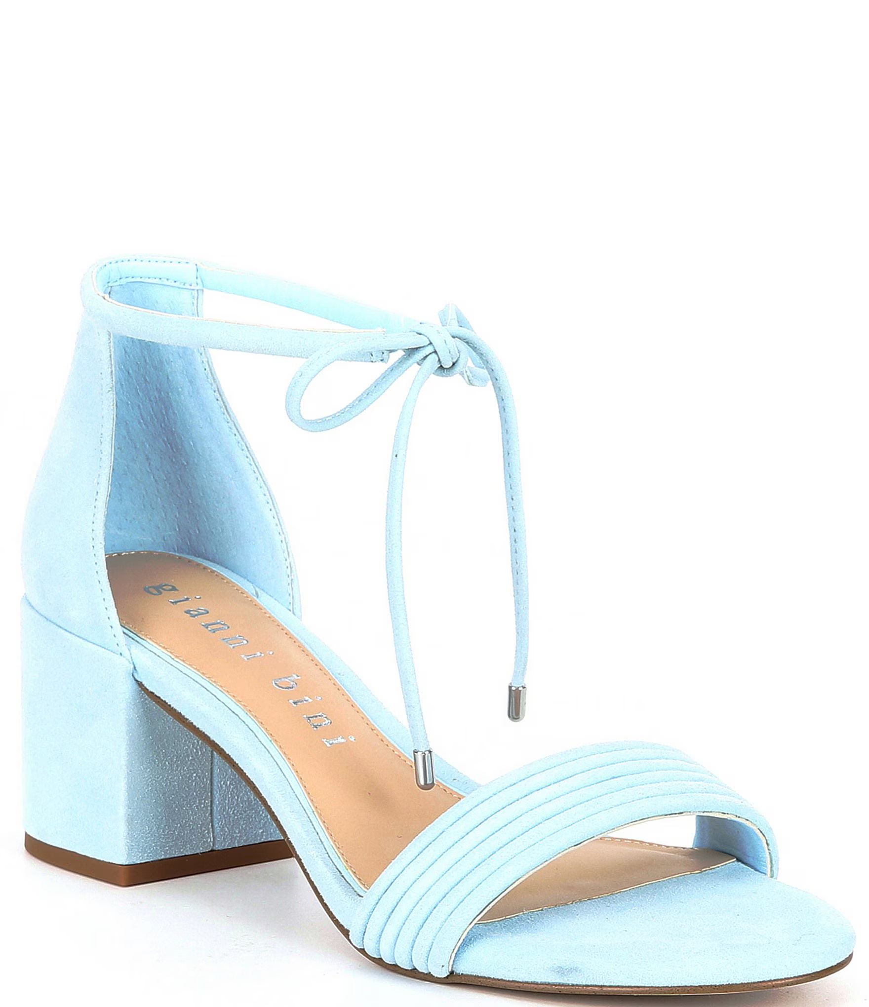 Rhiaann Suede Ankle Tie Block Heel Sandals | Dillard's