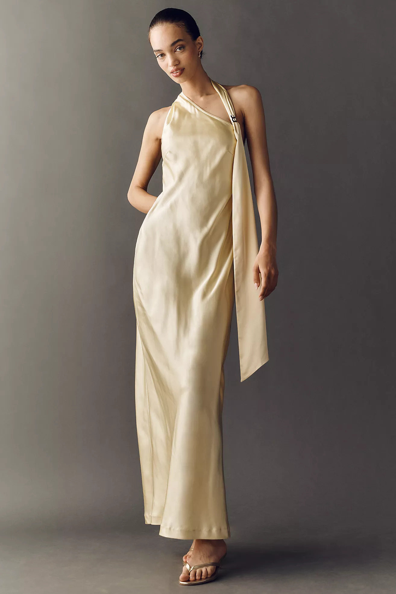 4th & Reckless Evani One-Shoulder Maxi Slip Dress | Anthropologie (US)