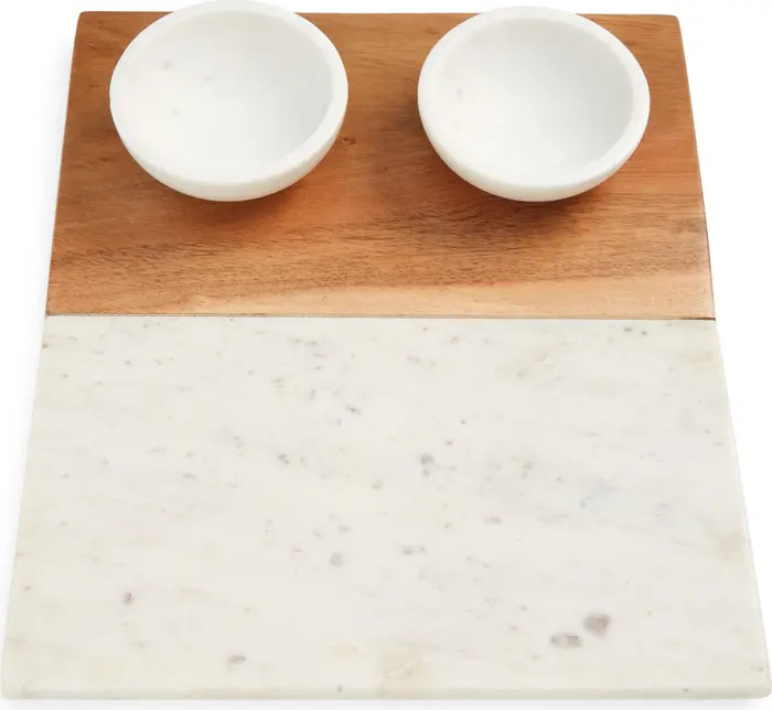 Nordstrom Marble & Acacia Wood Board & Serving Bowl Set | Nordstrom | Nordstrom