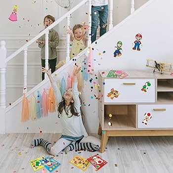36Pcs Mario Make-a-Face Stickers - Fun Craft Project for Kids with 6 Designs Characters - Perfect... | Amazon (US)