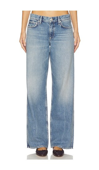 Rag & Bone Saige Low Rise Full Straight Jeans in Blue. - size 27 | Revolve Clothing (Global)
