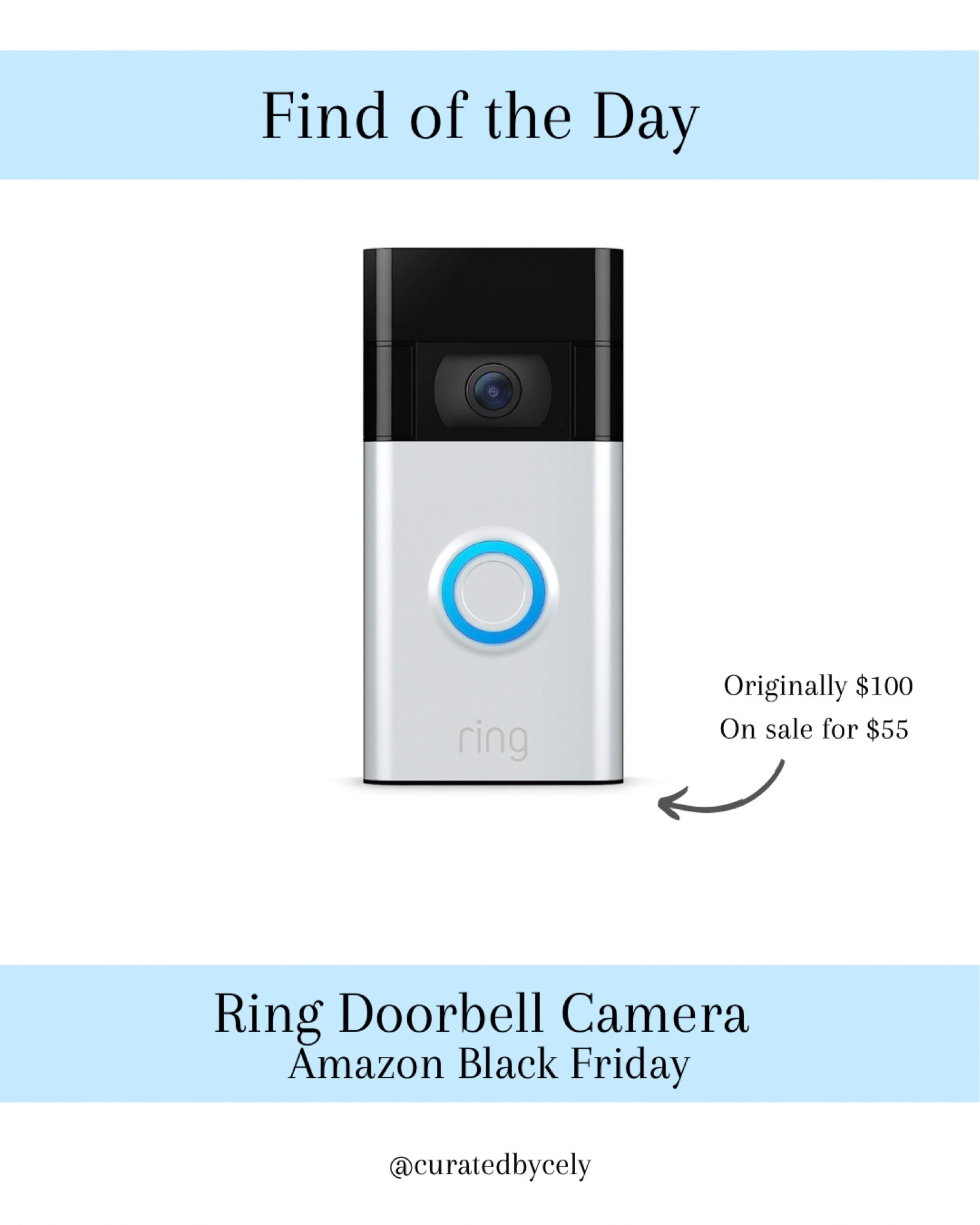 Ring Doorbell Amazon Black Friday 

#LTKCyberWeek #LTKfindsunder100 #LTKsalealert