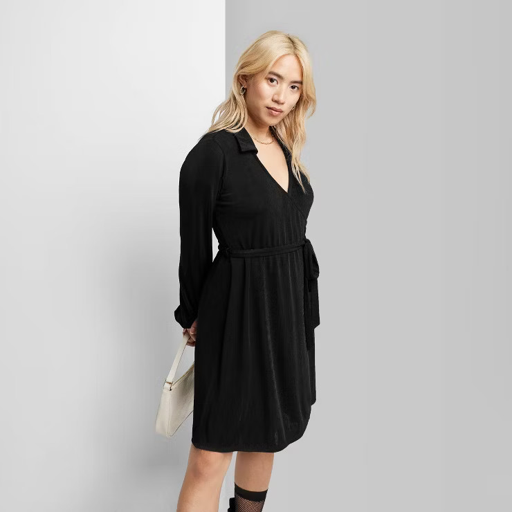 Women's Balloon Long Sleeve Wrap Dress - Wild Fable™ | Target