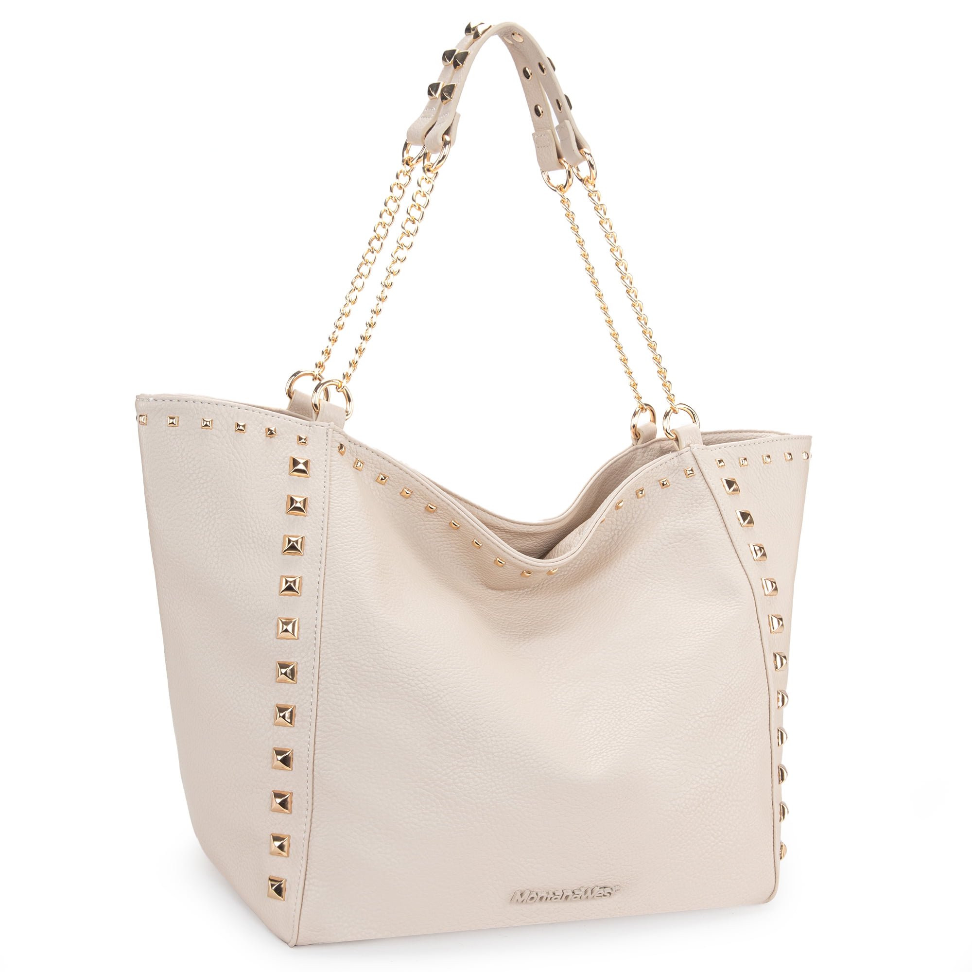 Montana West Large Hobo Bags for Women Top-handle Tote Bag with Chain Handle and Rivets Decoratio... | Walmart (US)