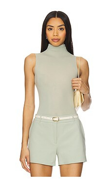 Commando Ballet Mockneck Sleeveless Bodysuit in Pistachio from Revolve.com | Revolve Clothing (Global)