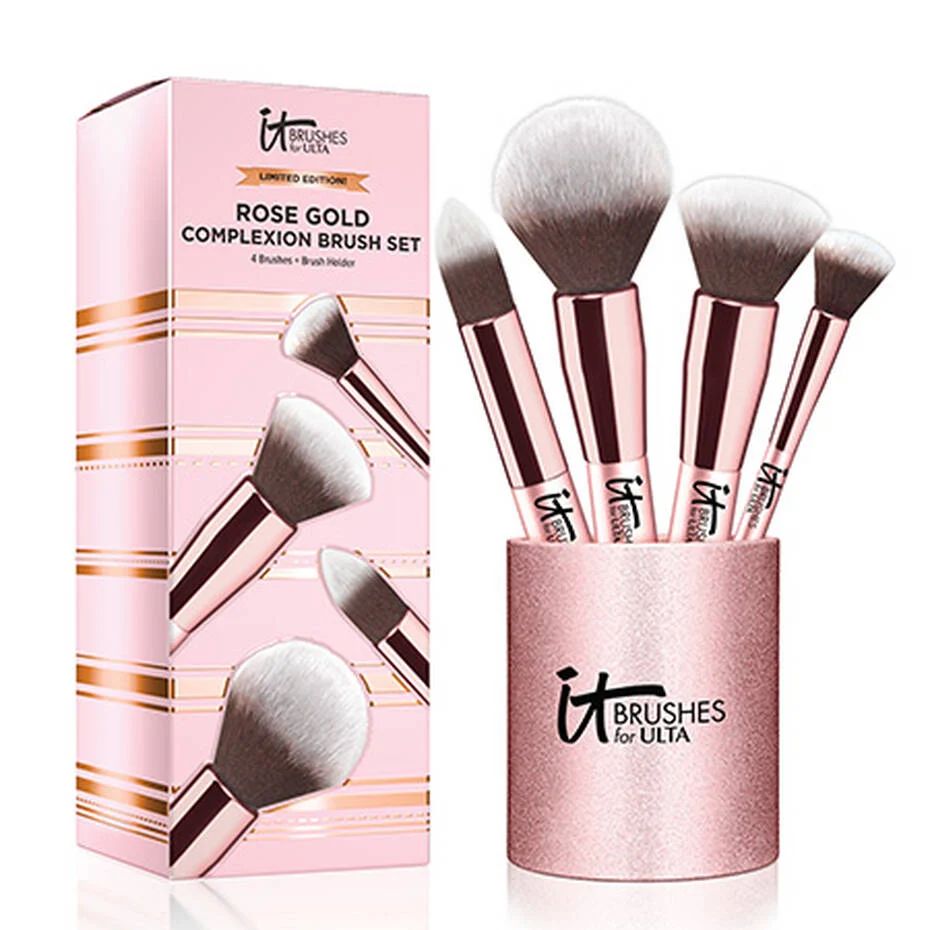 Rose Gold Complexion Makeup Brush Set ($105 Value) | IT Cosmetics (US)