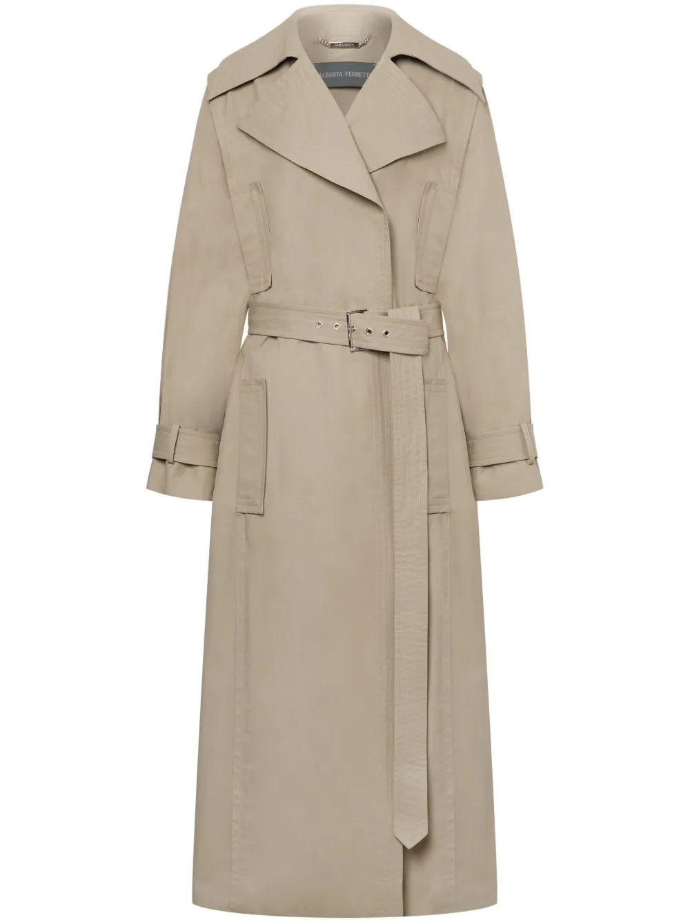 Alberta Ferretti belted trench coat - Neutrals | Farfetch Global