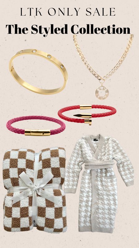 The styled collection 
Jewelry & blankets 

#LTKSale #LTKunder100 #LTKsalealert