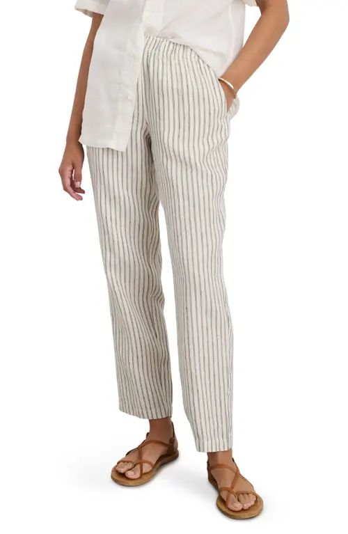 Alex Mill Double Stripe Linen Pants in Navy Double Stripe at Nordstrom, Size Large | Nordstrom