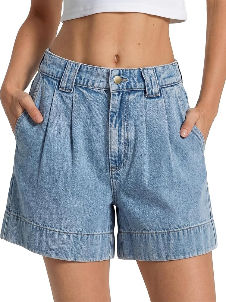 Kedera Pantalones cortos de mezclilla de verano para mujer, casuales, holgados, de moda, c\u00f3m... | Amazon (US)