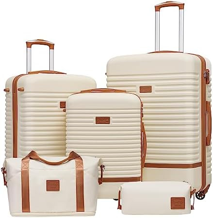 Coolife Suitcase Set 3 Piece Luggage Set Carry On Travel Luggage TSA Lock Spinner Wheels Hardshel... | Amazon (US)