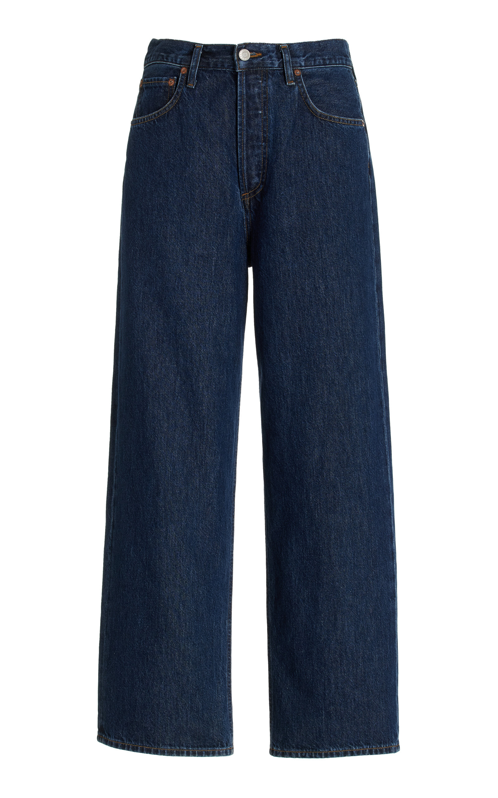 Agolde - Ren Rigid High-Rise Wide-Leg Jeans - Blue - 27 - Moda Operandi | Moda Operandi (Global)