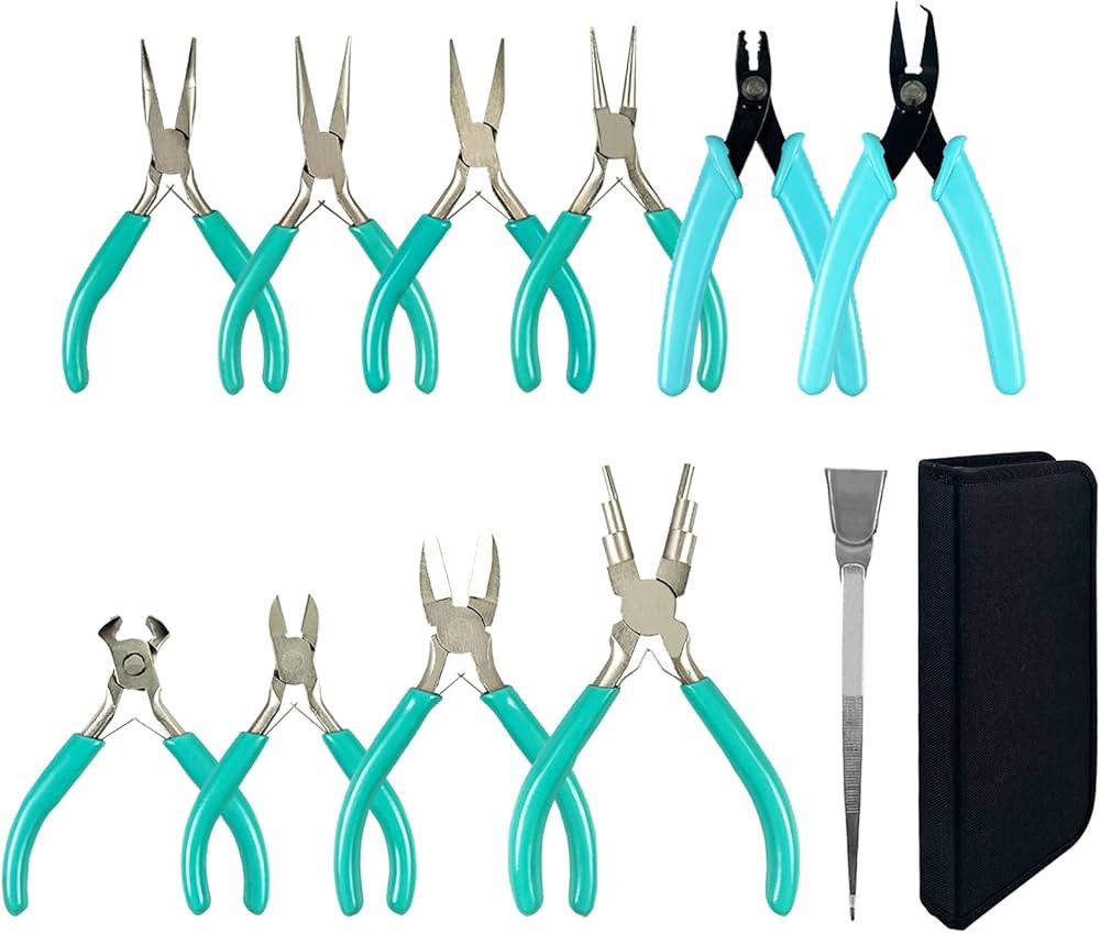 11-Piece jewelry pliers set,Jewelry-making plier tools with stainless steel jewelry tweezers for ... | Amazon (US)