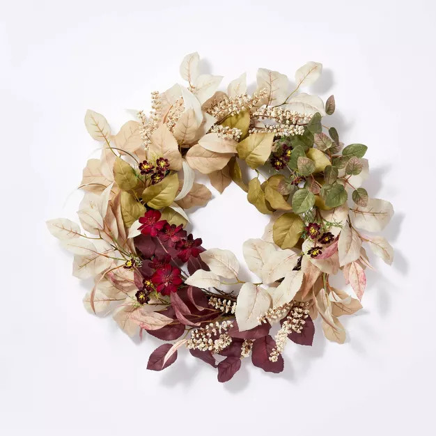 Leaf Wreath Mixed Color - Threshold™ designed with Studio McGee | Target