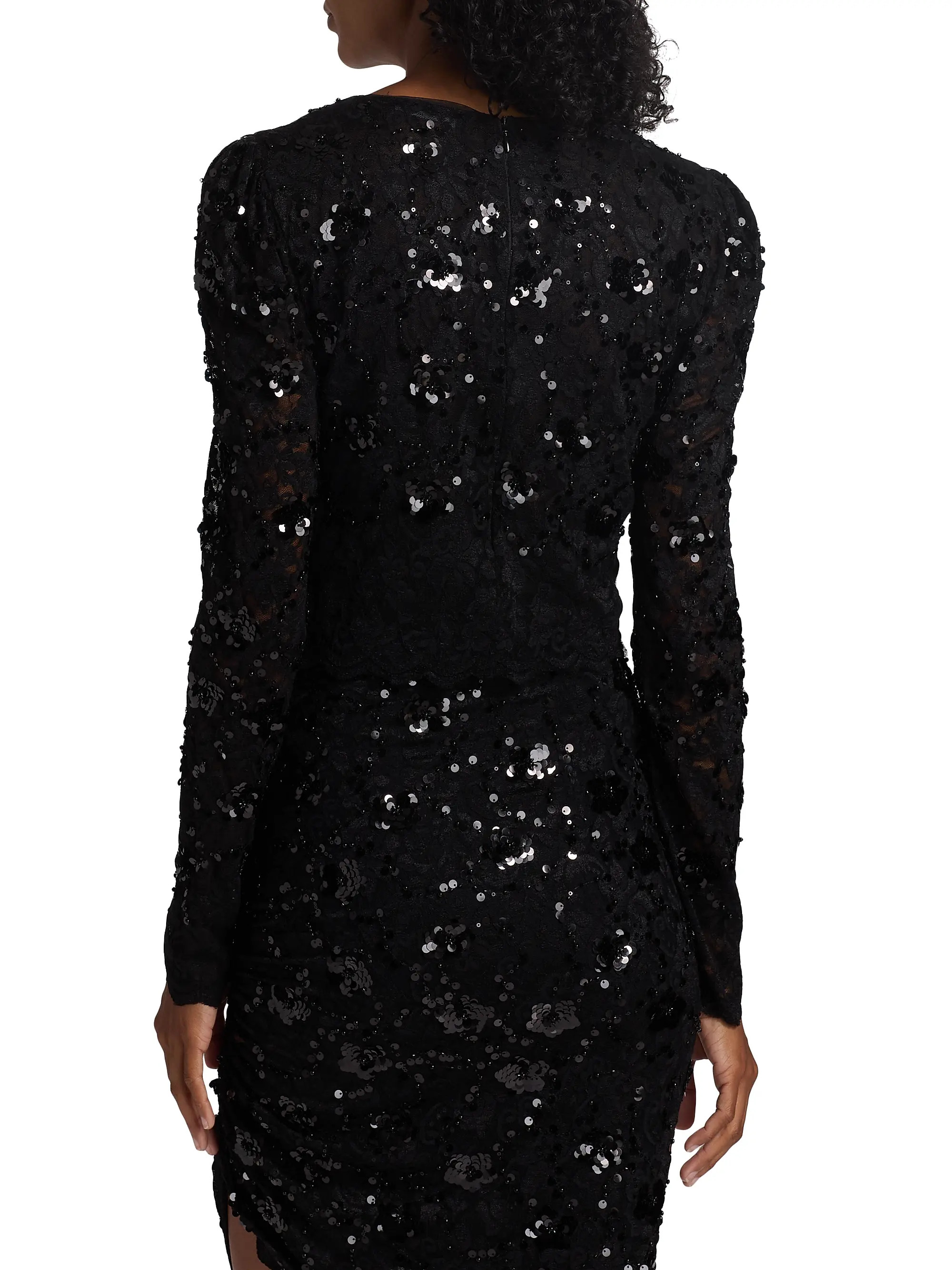 Safia Sequined Lace Crop Top | Saks Fifth Avenue