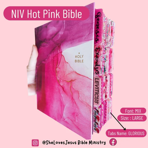 PERSONALIZE Bible, Custom Name & Laminated Tabs, NIV Journaling Bible, Customize Tabs, Cloth over... | Etsy (US)