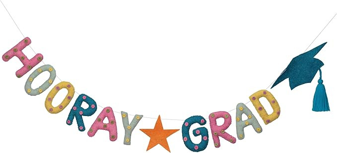 Folkulture Graduation Congrats Banner - 72" Pre-Strung Garland for Kindergarten, College or High ... | Amazon (US)