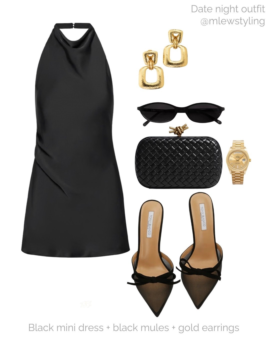 Spring & summer date night with a black satin halter dress ✨

Tags: date night outfit, aritzia mini dress, high heeled mules, Olga berg clutch bag, black sunglasses, gold watch, wedding guest outfit

#LTKdresses #LTKdatenight #LTKwedding