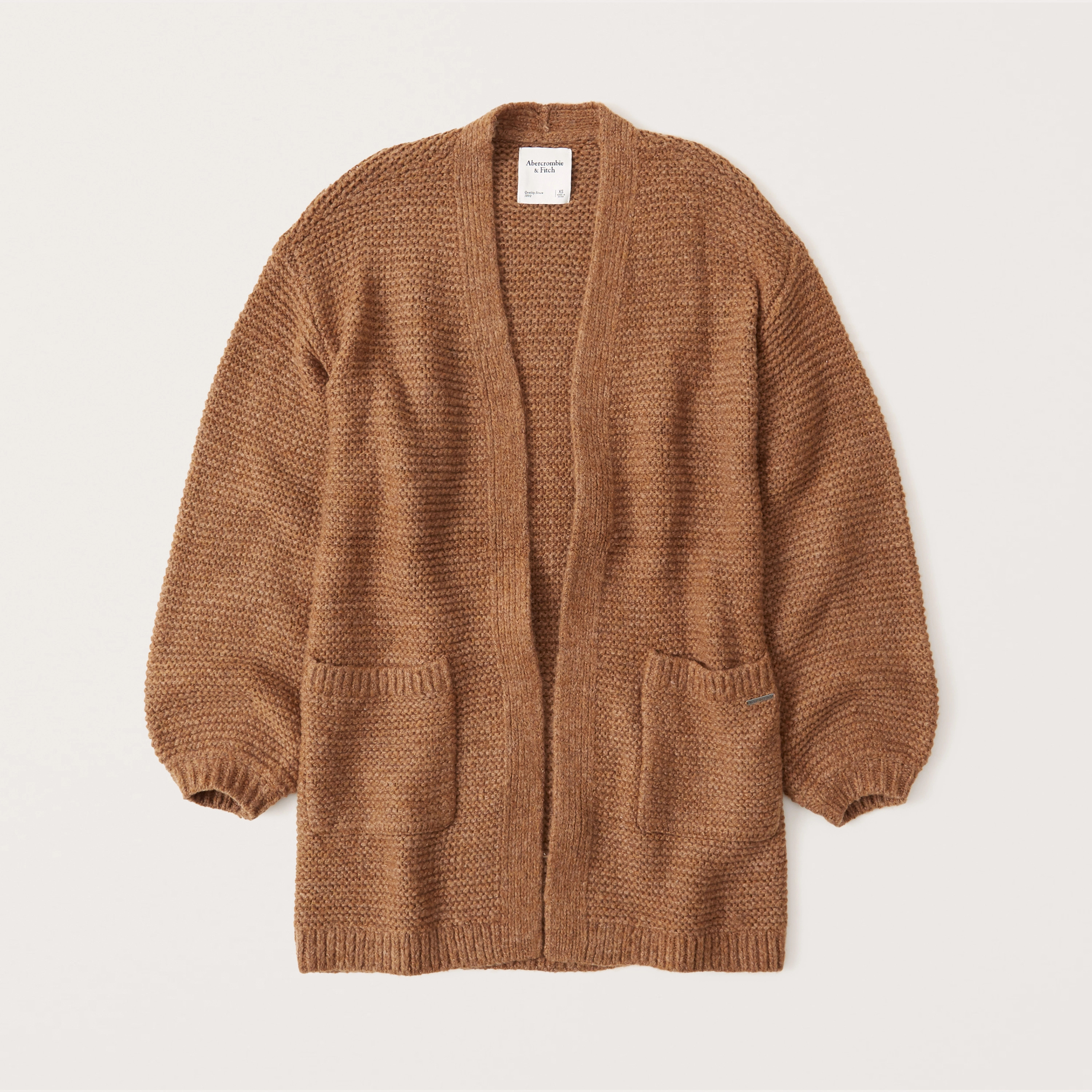 Puff Sleeve Long Cardigan | Abercrombie & Fitch (US)
