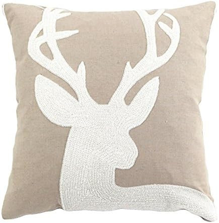 Amazon.com: WOMHOPE Pack of 4 Christmas Pillow Covers Embroidery Sleigh Snowflakes Winter Decorat... | Amazon (US)