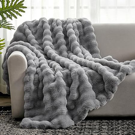 Minky Couture Premium Solid Color Blanket - Soft, Warm, Cozy, Comfortable, (Adult, Sorbet Charcoa... | Amazon (US)