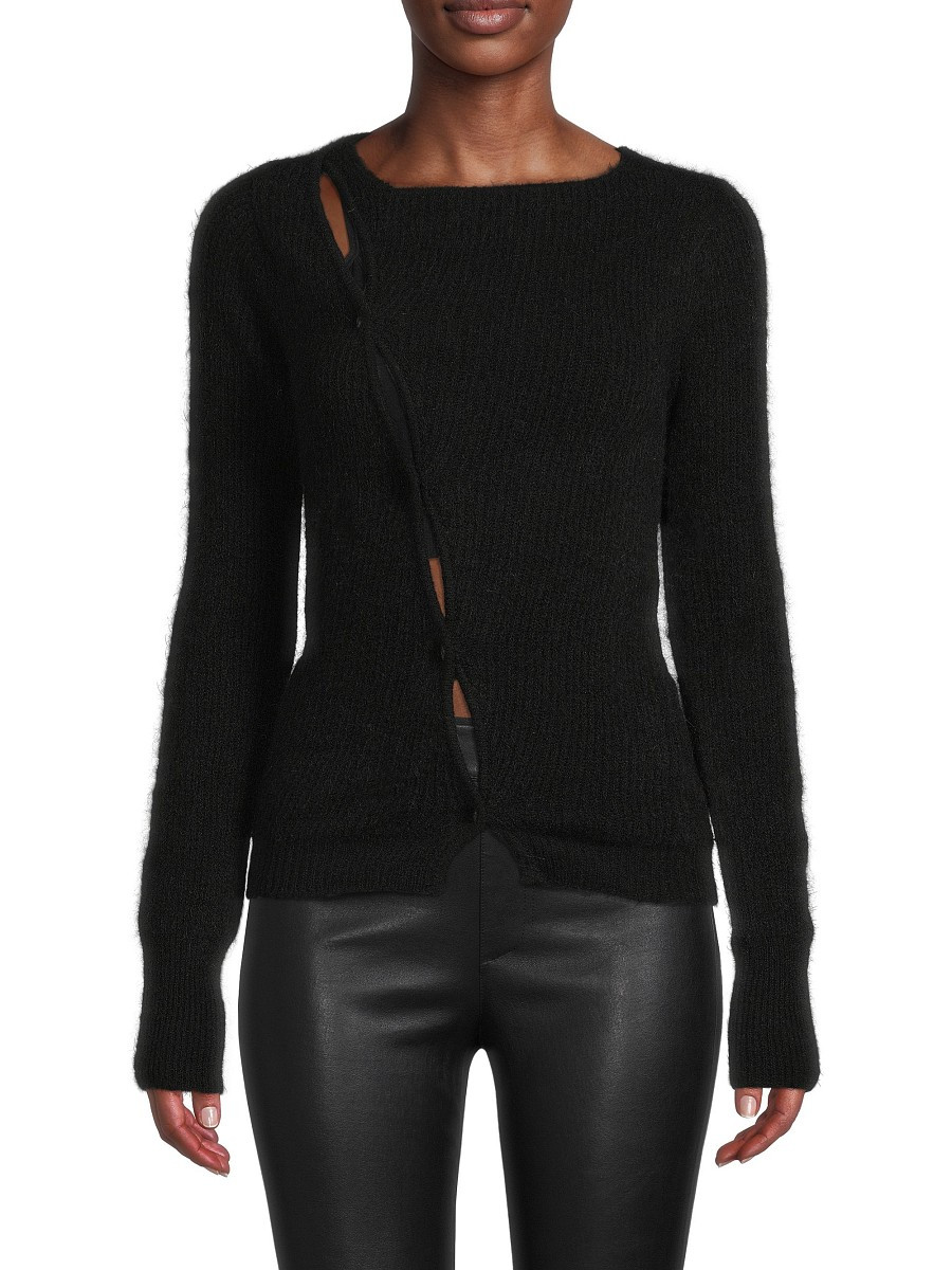 Jacquemus Women's La Maille Pau Ribbed Cardigan - Black - Size 40 (8) | Saks Fifth Avenue OFF 5TH