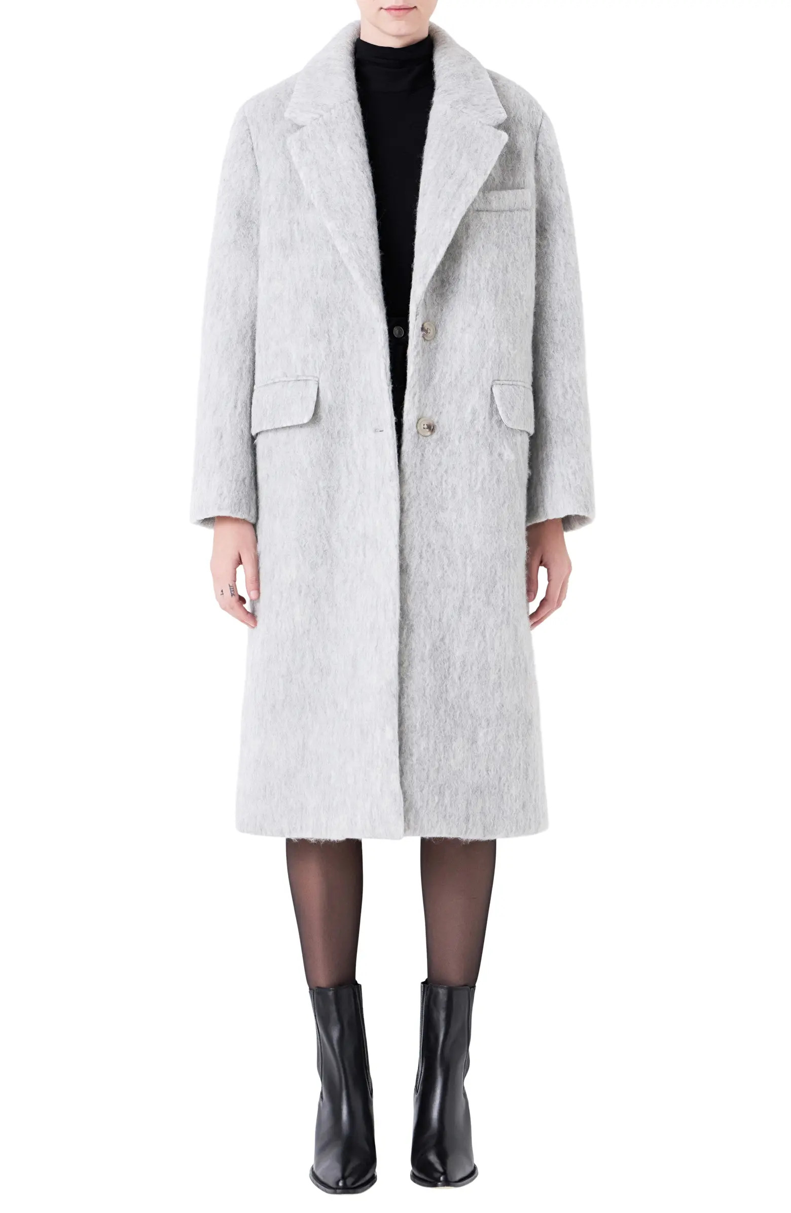 Grey Lab Oversize Longline Wool Blend Coat | Nordstrom | Nordstrom