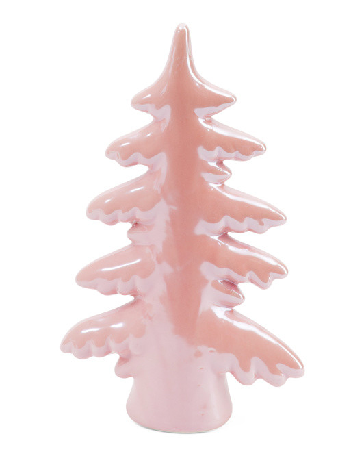 8in Porcelain Iridescent Glazed Tree Decor | TJ Maxx