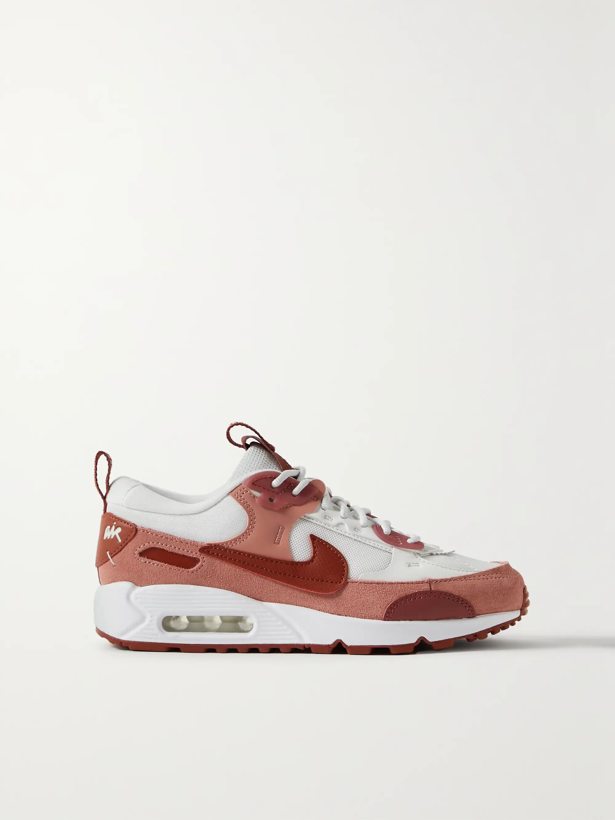 Air Max 90 Futura leather-trimmed suede and mesh sneakers | NET-A-PORTER (US)