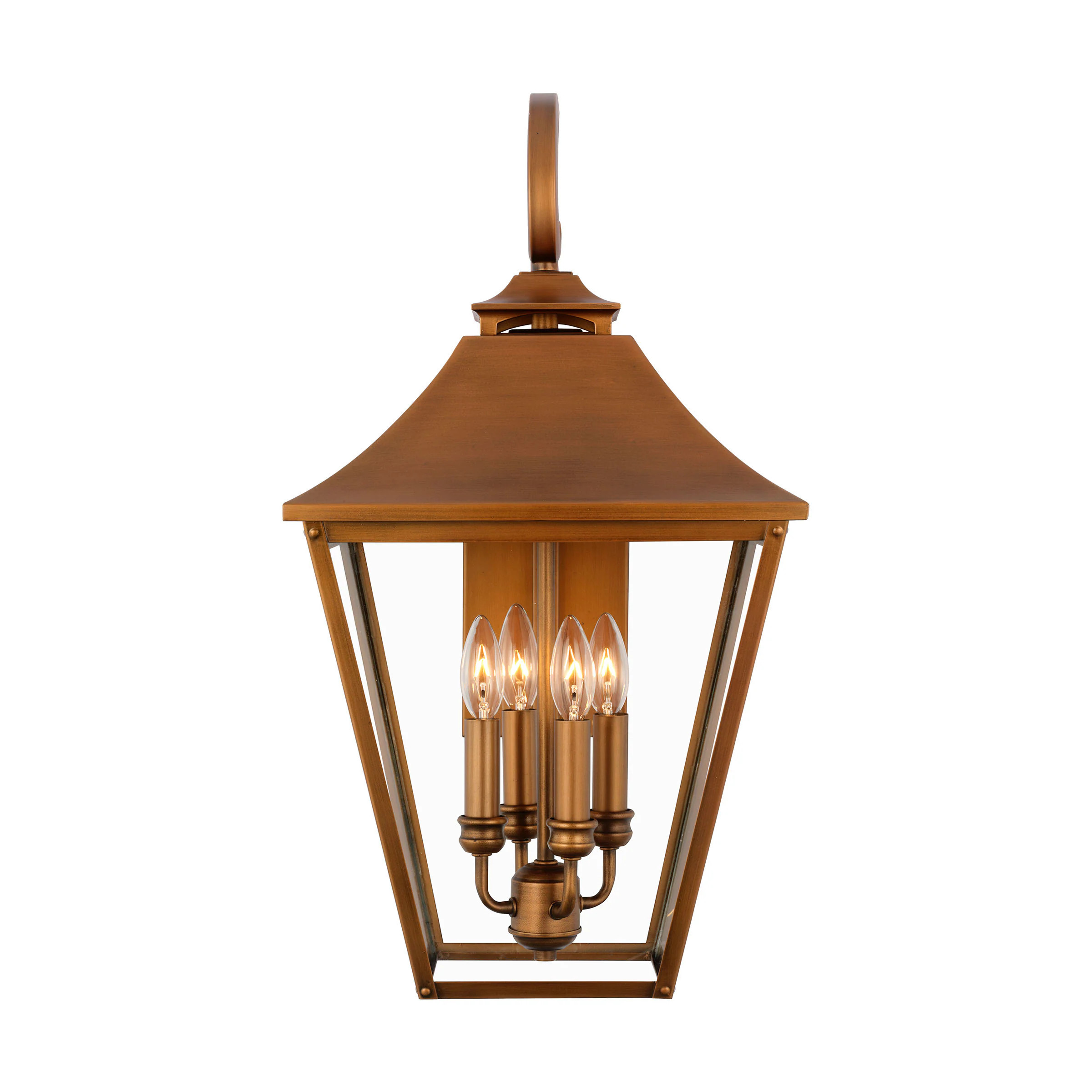 Generation Lighting Galena 4 -Light 25.38-in H Copper Hardwired Outdoor Wall Light one_size | OL14404NCP | Lowe's