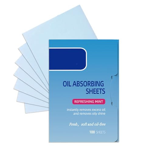 Oil Blotting Sheets for Face,Face Oil Absorbing Oil Blotting Paper for Oily Skin, Portable Oil Wipes Blue& Makeup-Friendly (E295) | Amazon (US)