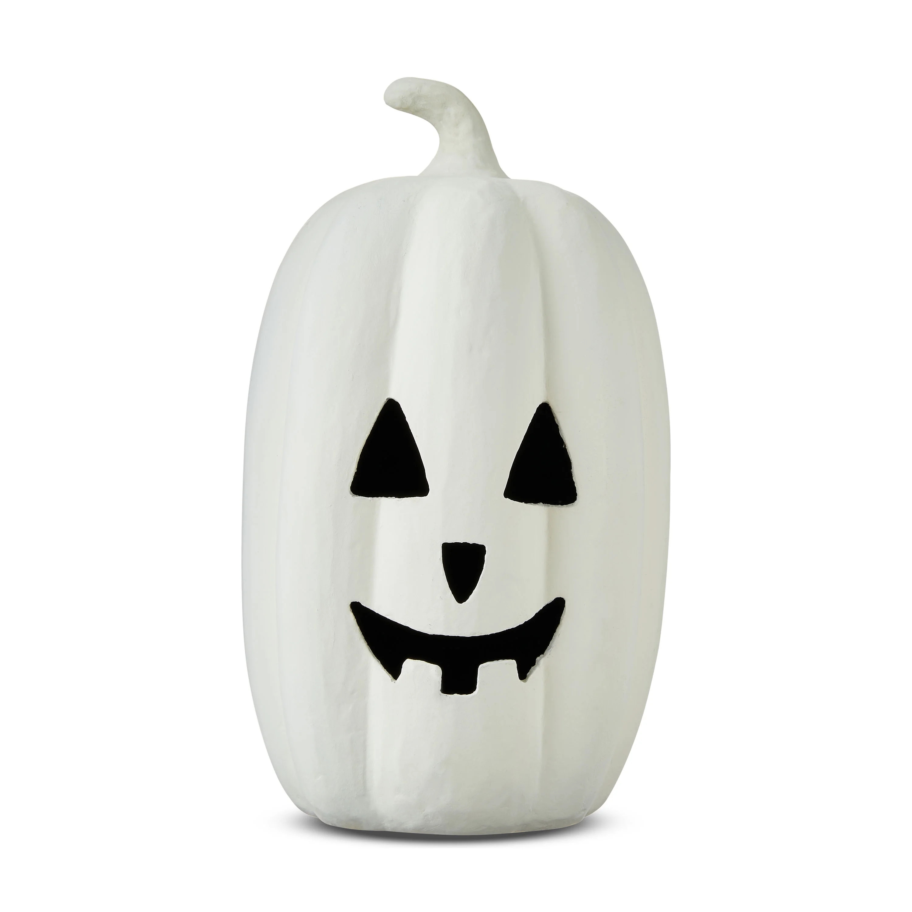 Paper Mache White Pumpkin Tabletop Decor, 12" Height, Harvest by Way To Celebrate | Walmart (US)