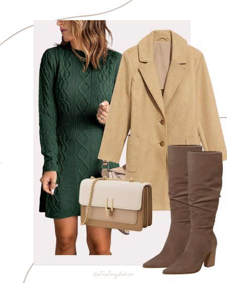 Fall and Winter outfit ideas with a dark green sweater, dress, trench, pea coat, brown, knee-high, boots, and Crossbody bag. Perfect for call workwear, Thanksgiving, dinner outfit, or winter date night outfit


Fall outfits | Fall fashion | size 4-6 | amazon fall finds | amazon handbags | amazon deals | amazon on sale | fall outfit Inspo | casual fall outfits | fall outfit ideas | fall favorites | fall boots | fall outfits 2023 | fall shoes | fall fashion 2023 amazon | casual fall outfits | outfit inspo | outfit ideas | pumpkin patch outfit | thanksgiving day outfits | winter outfits amazon 

#LTKHoliday #LTKstyletip #LTKfindsunder100