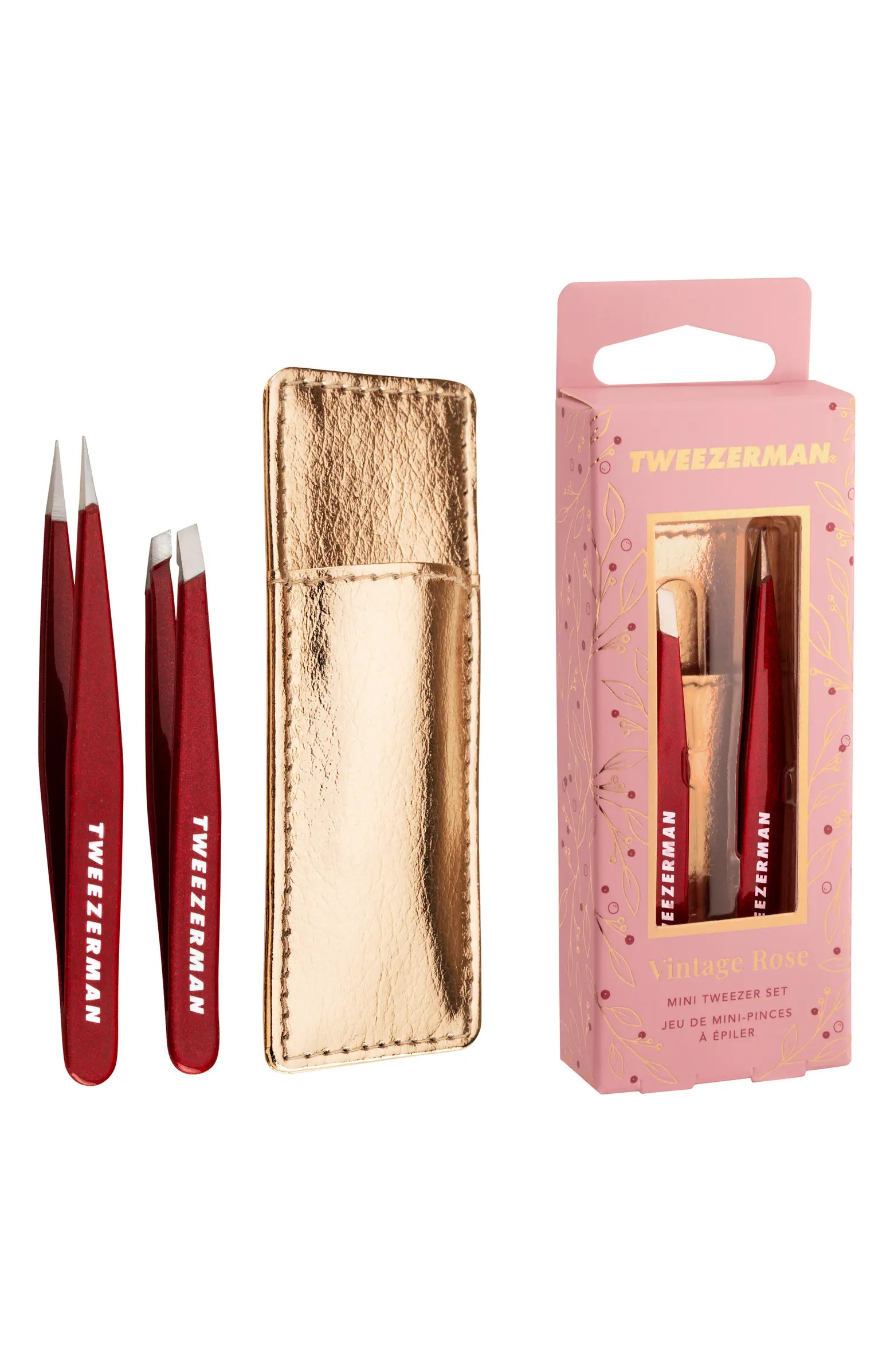 Vintage Rose Mini Tweezer Set with Case $35 Value | Nordstrom
