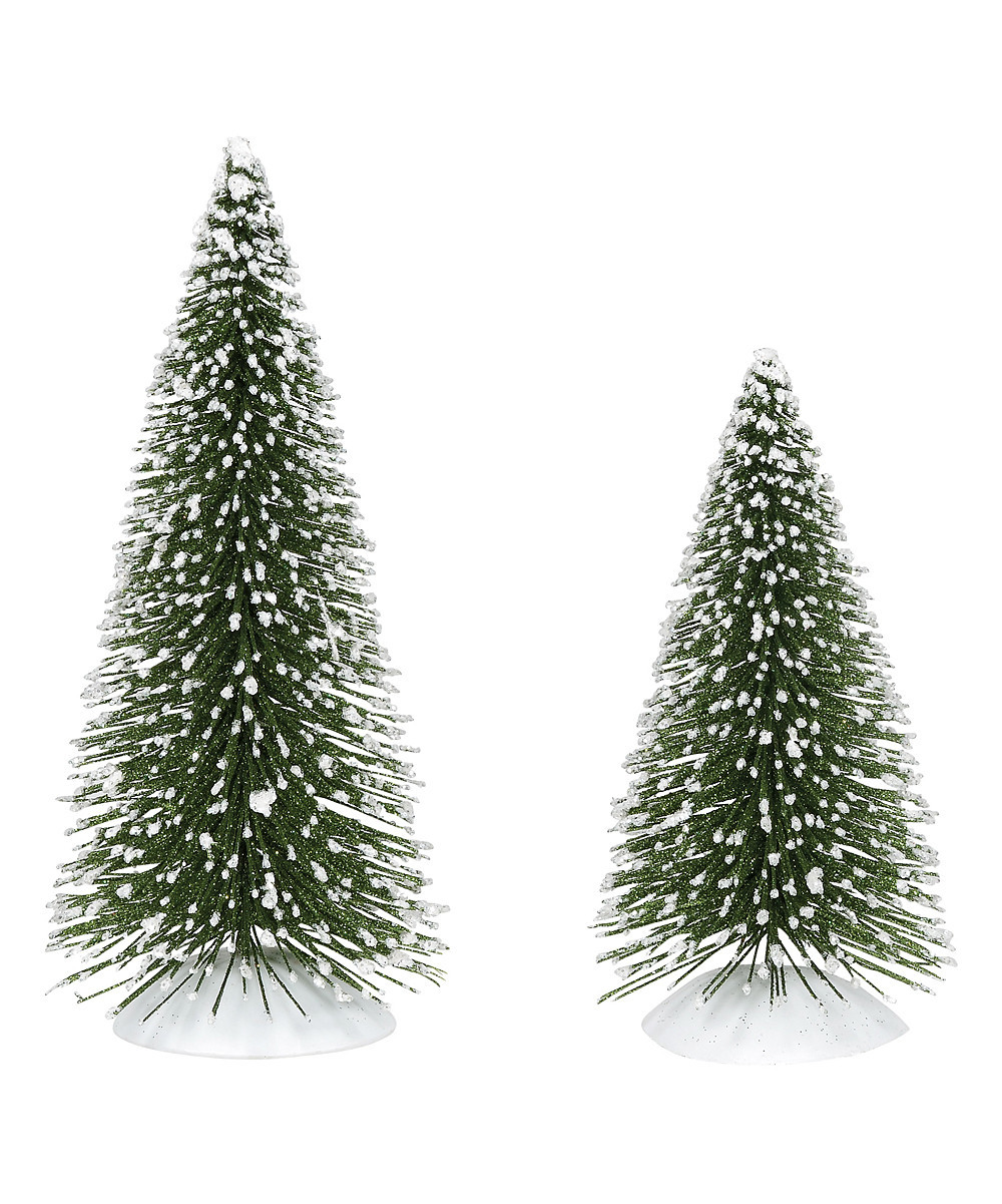Enesco Collectibles - Green & White Woodsy Pine Tree Decor - Set of Two | Zulily